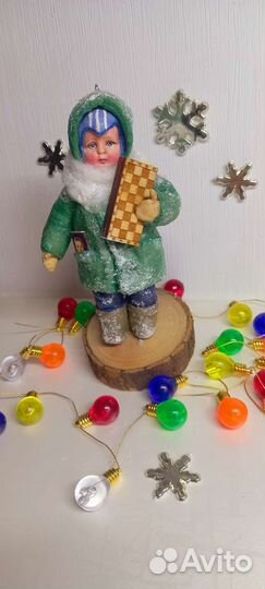 Ватные елочные игрушки