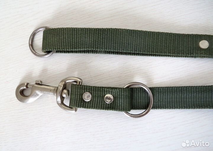 Поводок для собаки 8 метров с карабином Брезент