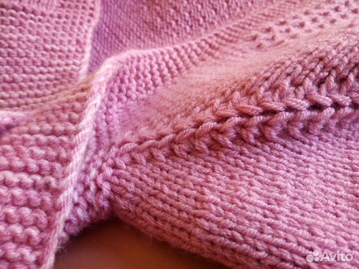 Вязанная кофта с капюшоном детская