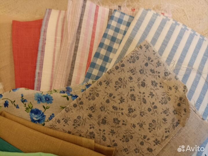 Отрезы ткани пакетом для рукоделия