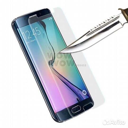 Стекло Защитное samsung S6 Edge (0.3мм-9H) 2.5D