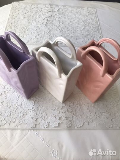 Декор для дома. Вазочки «Сумочки»