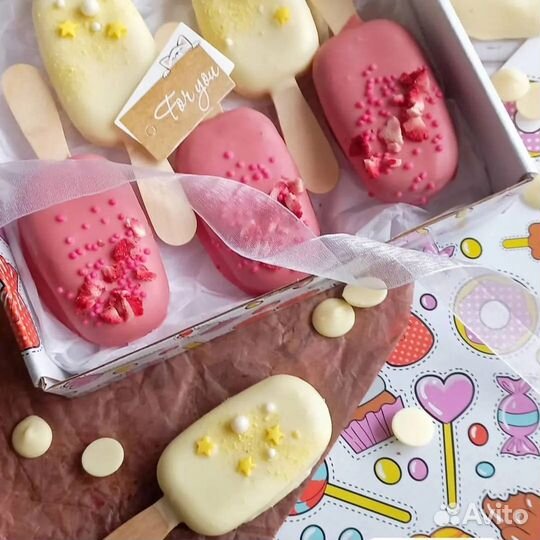 Десерт чизкейк - эскимо на палочке, на заказ