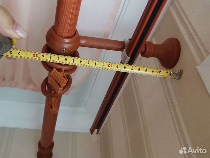 Карниз 2 ряда, цвет орех