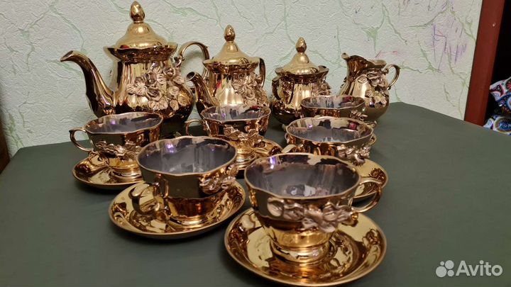 Сервиз чайный старинный антиквариат