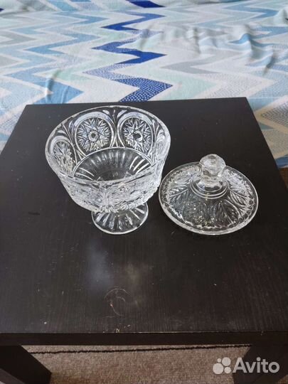 Ваза конфетница хрусталь