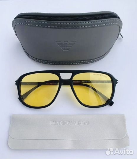 Очки emporio armani желтые поляризационные