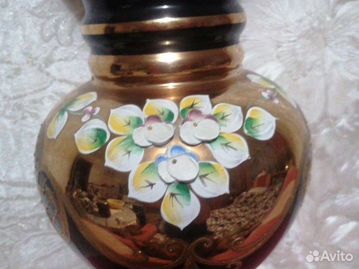 Ваза богемское стекло Чехословакия