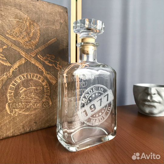 Штоф (графин) с гравировкой на заказ.Хрусталь