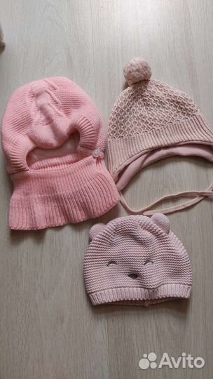 Шапки на малышку до 1 года