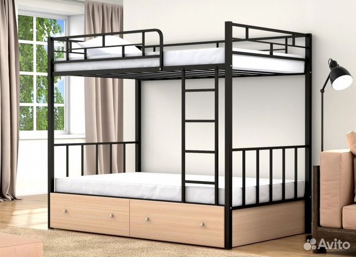 Кровати металлические двухъярусные