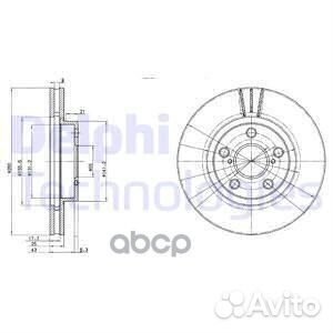 Диск тормозной BG3347 delphi (43512-05030/DF404