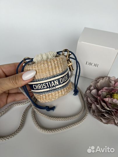 Сумка Christian Dior mini соломенная