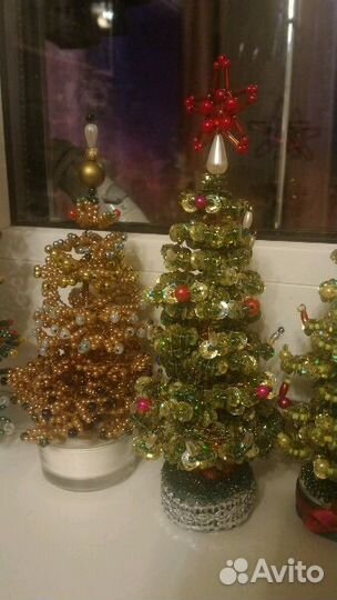 Елочка елка новый год бисер подарки игрушки ручная