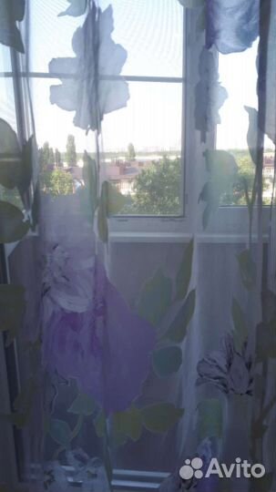Две тюли с карнизами