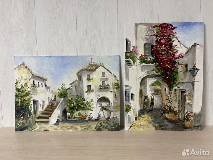 Картина городской пейзаж маслом