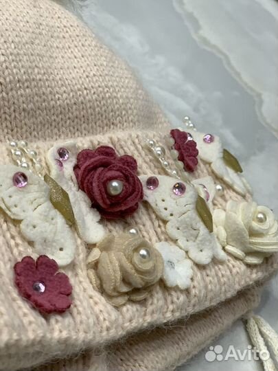 Шапка зимняя для девочки 46 48 50