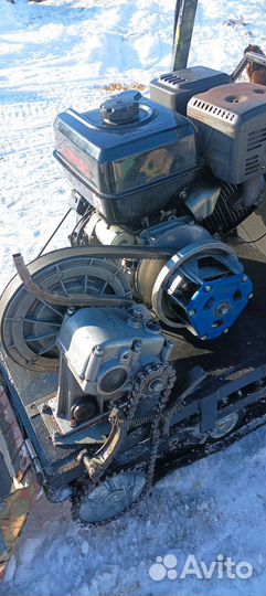 Мотобуксировщик с лыжным модулем