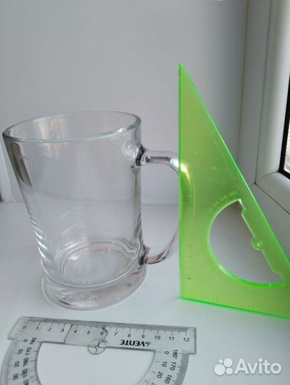 Кружка стеклянная пивная