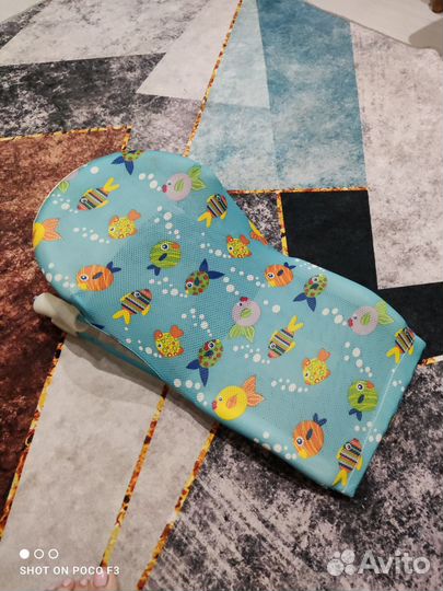 Горка для купания новорожденного тканевая