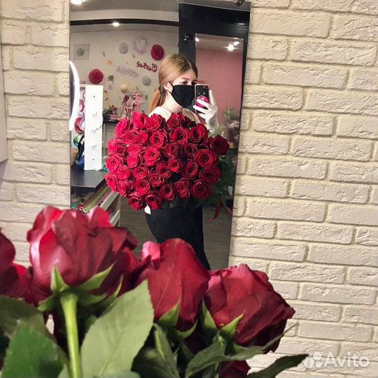 33, 51 и 101 роза высотой до 140 см