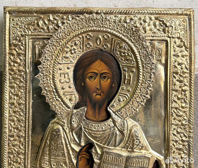 Икона Господь Вседержитель в Окладе Состояние