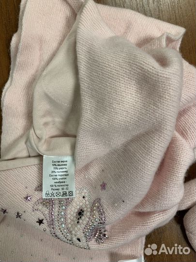 Комплект детский, шапка, шарф и варежки