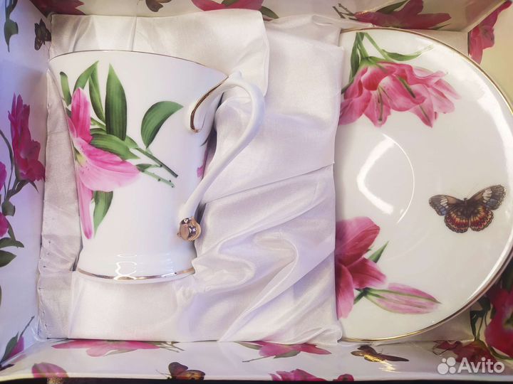 Чайный набор фарфор 2 предмета