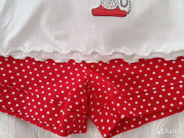 Пижама для девочки 128 новая