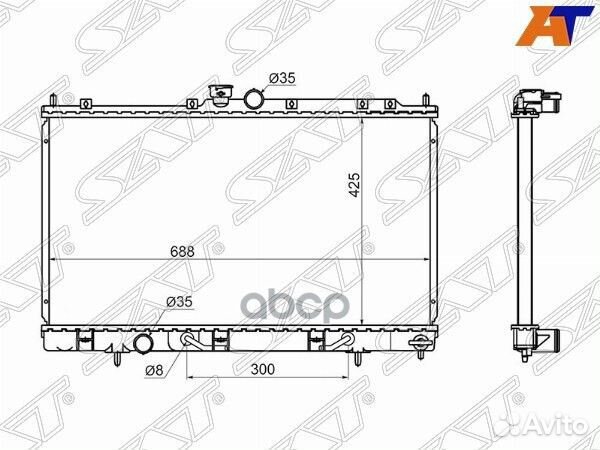 Радиатор mitsubishi outlander/airtrek 4G63T/4G9