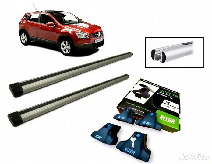 Багажник на крышу с замком Nissan Qashqai J10