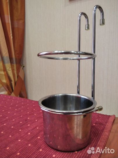 Стакан навесной, полочка на рейлинг (новый)