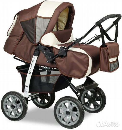 Коляска-трансформер Alis Amelia, коричневая