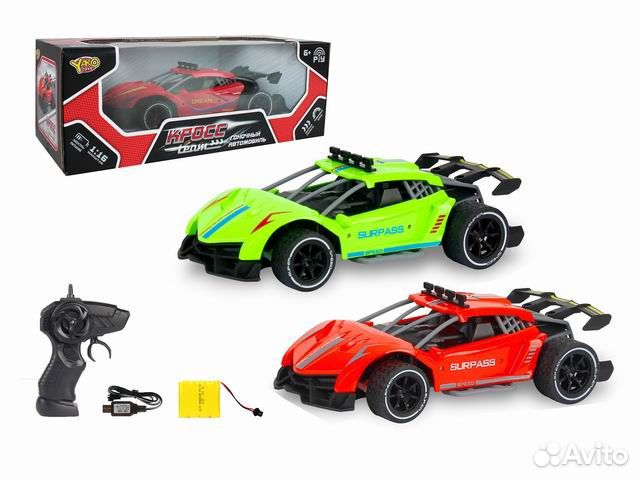 Машинка на радиоуправлении Молния 1 свет, звук