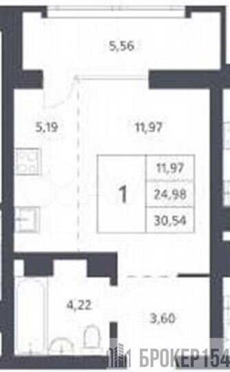 Квартира-студия, 25 м², 3/21 эт.