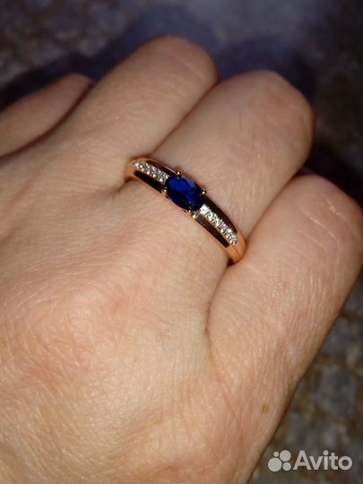 Позолоченное колечко 18 и 19 размер