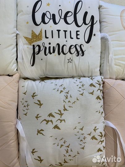 Бортики в кроватку для девочки