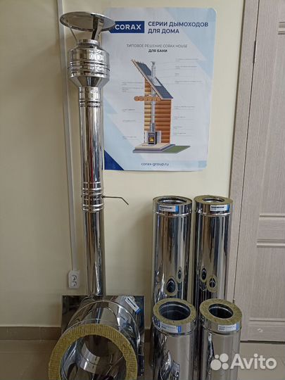 Дымоходы для печей и каминов из нержавейки
