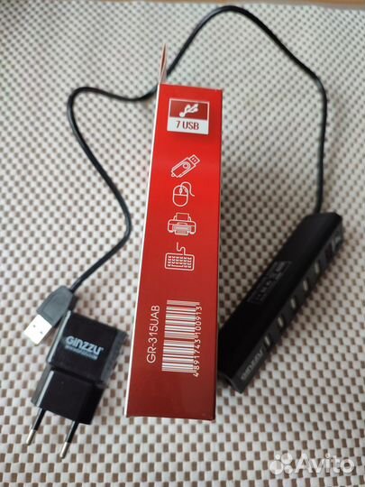 USB разветвитель, концентратор, хаб ginzzu 7портов