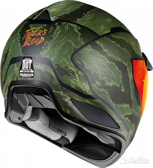 Мотошлем Интеграл Icon Domain Tiger's Blood Helmet