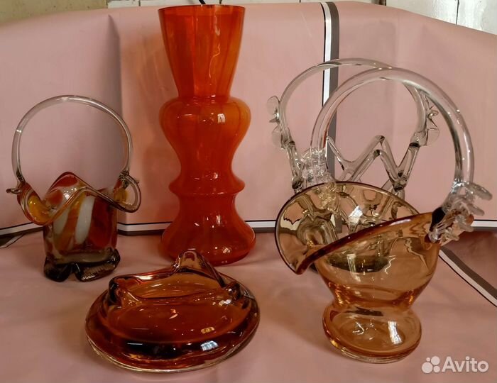 Пепельница. Цветное стекло. СССР