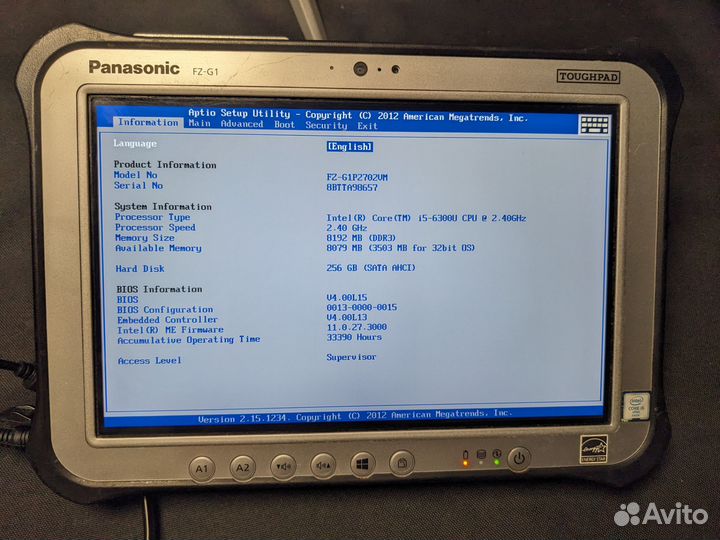 Защищённый Panasonic Toughpad FZ G1 MK4