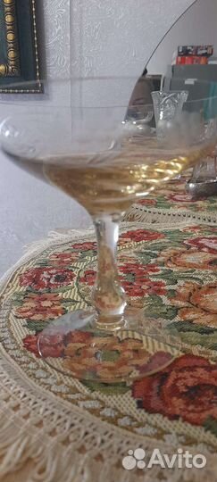 Конфетница цветное стекло СССР