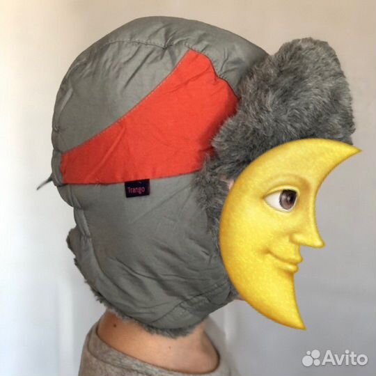 Очень теплая Зимняя детская шапка р.56/58