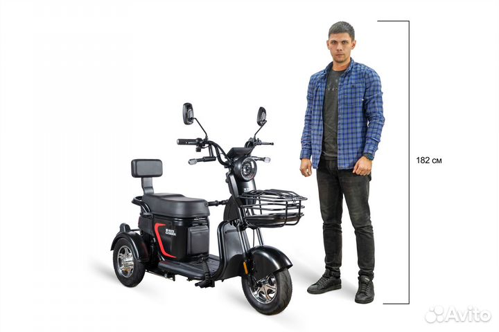 Электротрицикл white siberia sibtrike L 2000W