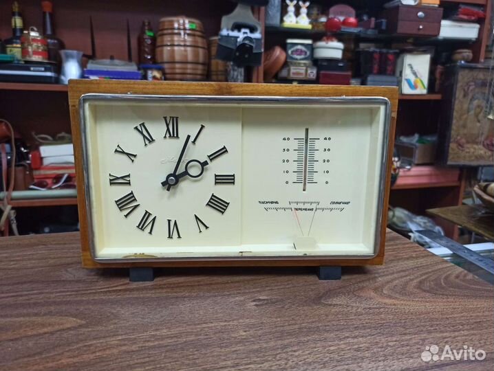 Советские Часы Маяк Термометр Барометр СССР Ретро
