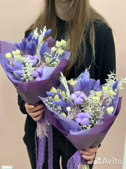 Букеты из сухоцветов, цветы