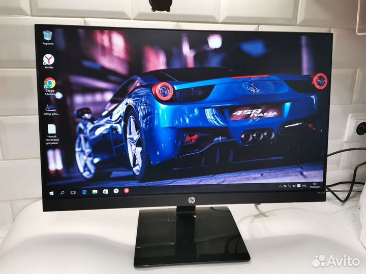 Монитор HP 24 дюйма. 1920x1080 Full HD. Безрамочны