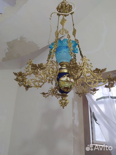 Люстра старинная бронза