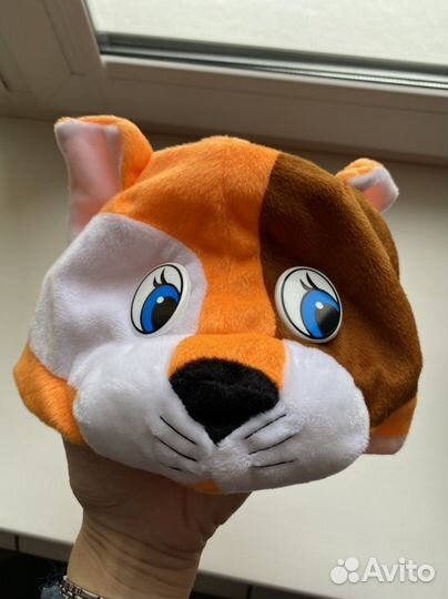 Шапка-маска карнавальная рыжий котик